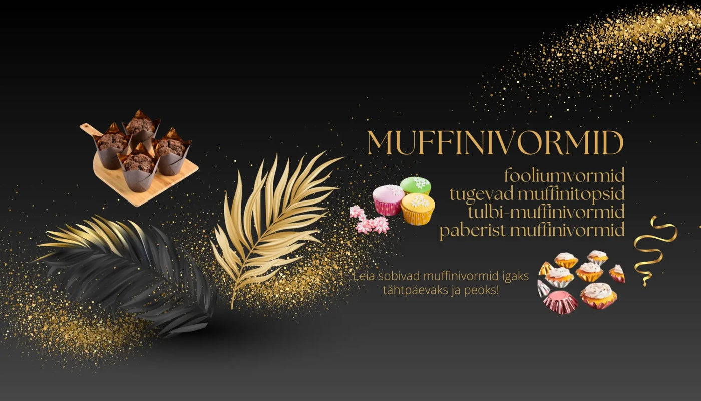 Paber muffinivormid ja -topsid ekleerivormid