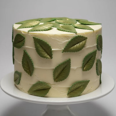 Vahvlist Lehed Rohelised Kuldse Sädelusega