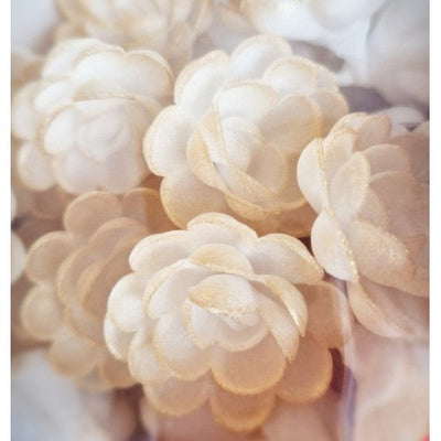 Vahvlist inglise roos kuldse sädelusega 40mm 5tk