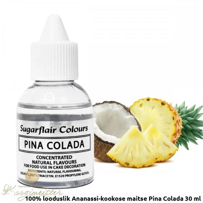 100% Looduslik Ananassi-Kookose Maitse Pina Colada 30 Ml Toidukaubad