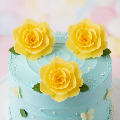 Vahvlist hiina roos kollane 70mm 3tk