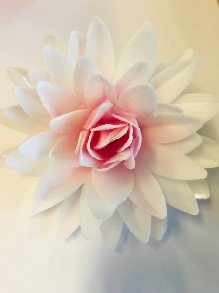 Vahvlist Daalia Valge-Roosa 12 5Cm