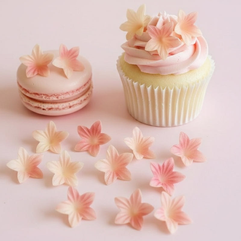 Vahvlist Roosa Ombre Minililled 25Tk