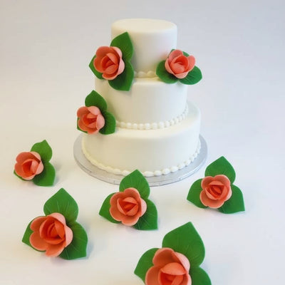 Vahvlist Lõheroosa Roos Lehtedega 5Tk