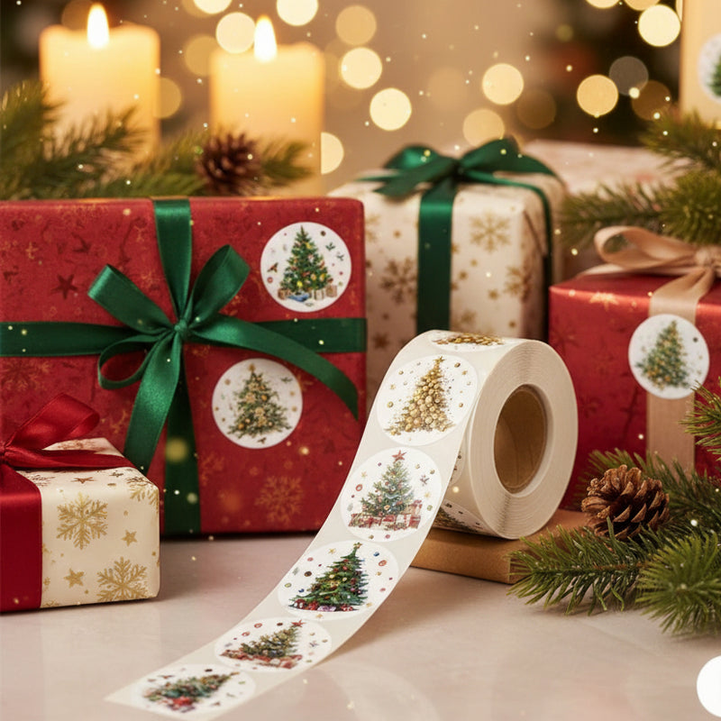 Kleebised Jõulupuud 25mm 30tk