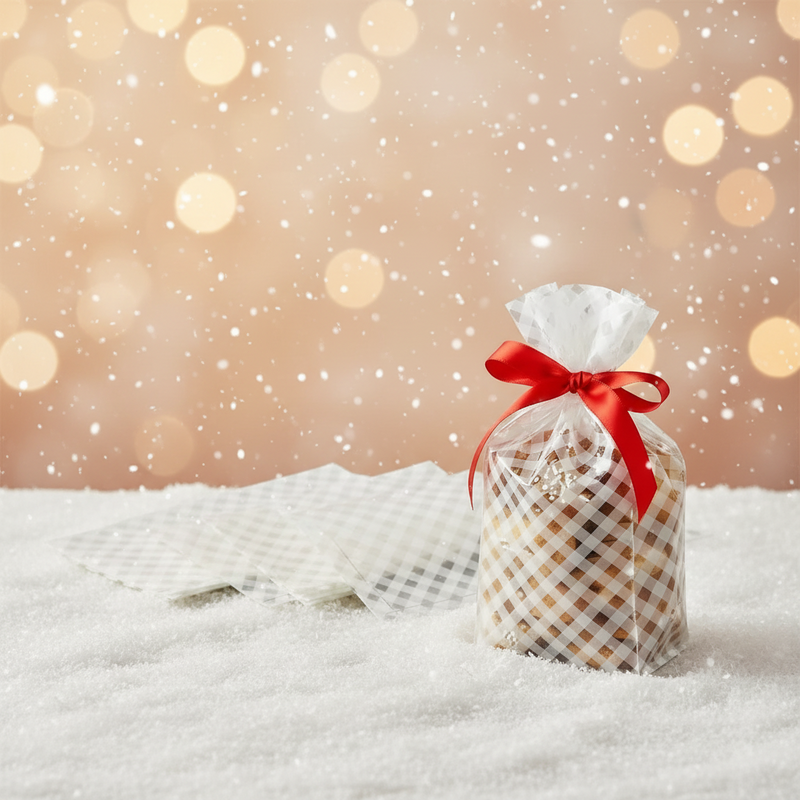 Kinkekotid Valged triibud 15x32cm 10tk