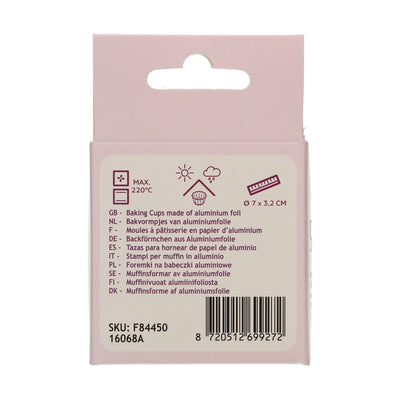 Fooliumist Muffinivormid Metallik Must 48 Tk