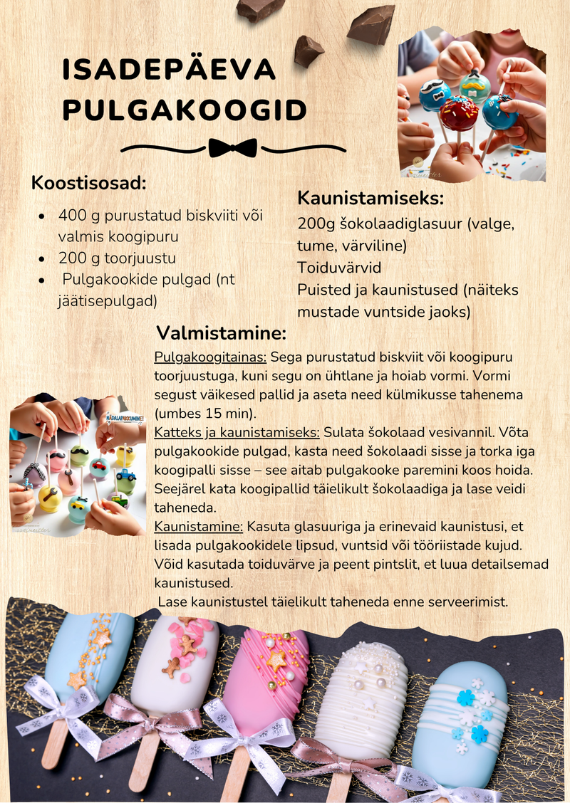 RETSEPT - Isadepäeva pulgakoogid