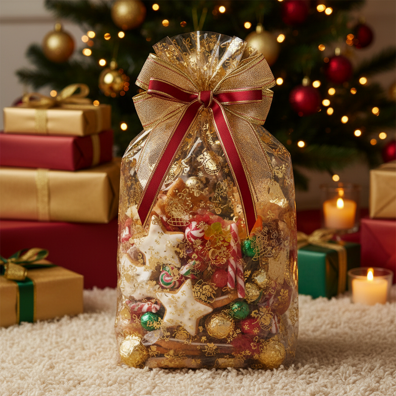 Kinkekotid Kuldsed jõulupildid 20x35cm 10tk