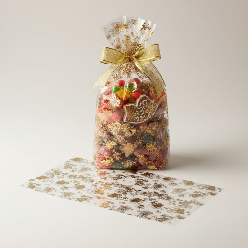 Kinkekotid Kuldsed jõulupildid 20x35cm 10tk