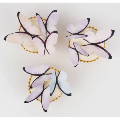 Vahvlist liblikad pastelsed mix 21tk