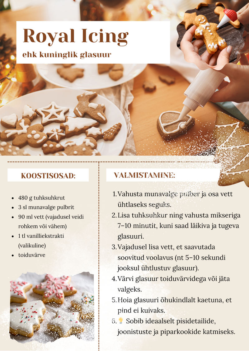 RETSEPT - Kuninglik glasuur (Royal Icing)