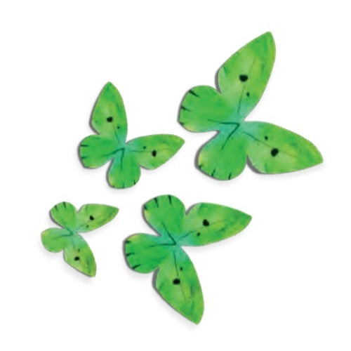 Vahvlist liblikad roheline mix 21tk