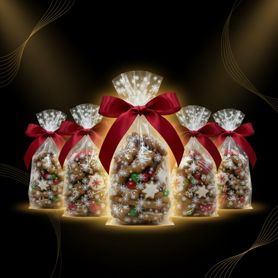 Kinkekotid Valged helbed 15x32cm 10tk