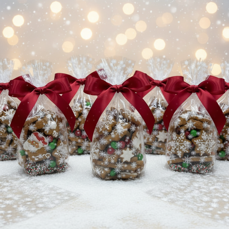 Kinkekotid Valged helbed 15x32cm 10tk