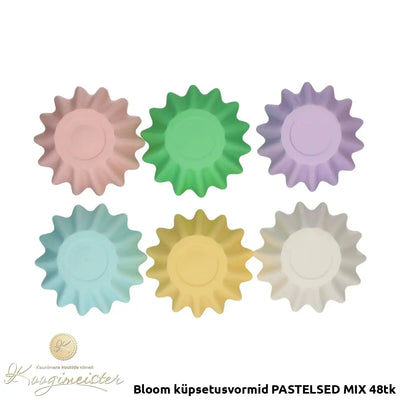 Bloom Küpsetusvormid Pastelsed Mix 48Tk