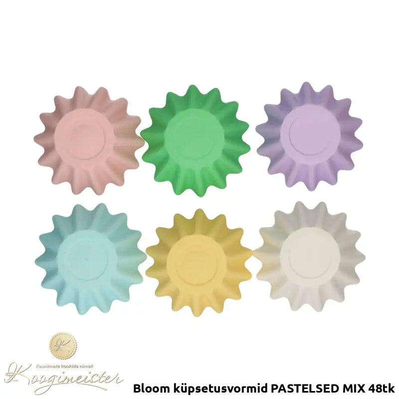 Bloom Küpsetusvormid Pastelsed Mix 48Tk