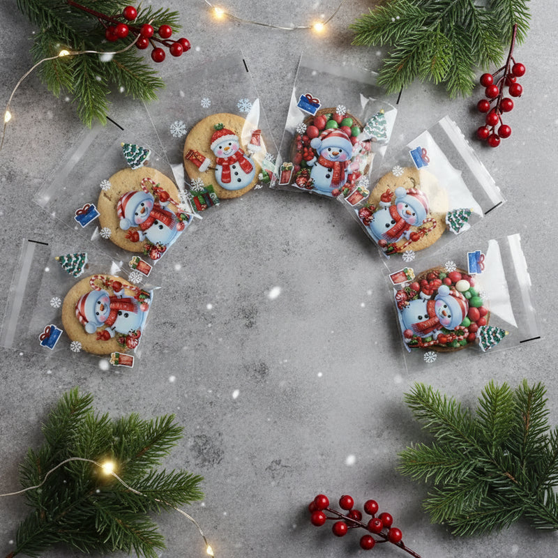 Tsellofaankotid liimiribaga Jõulud 100 x 100mm 10tk