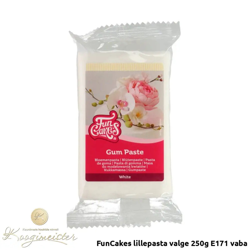 Funcakes Lillepasta Valge 250G E171 Vaba Toidukaubad