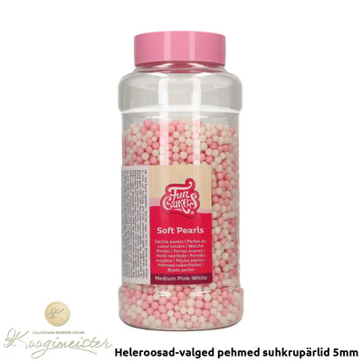 Heleroosad-Valged Pehmed Suhkrupärlid 5Mm E171 Vaba 500G Toidukaubad