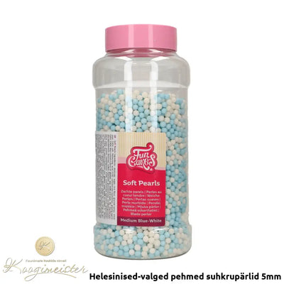 Helesinised-Valged Pehmed Suhkrupärlid 5Mm 500G Toidukaubad