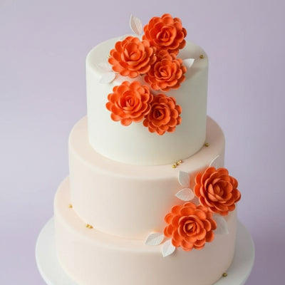 Vahvlist Inglise Roos Oranž (50Mm) 5Tk