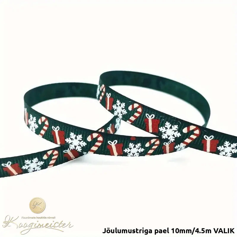 Jõulumustriga Pael 10Mm/4.5M Valik Multicolor / Roheline Jõulukepikesed