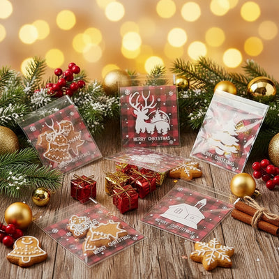 Tsellofaankotid Liimiribaga Merry Christmas 100 X 100Mm 10 Tk