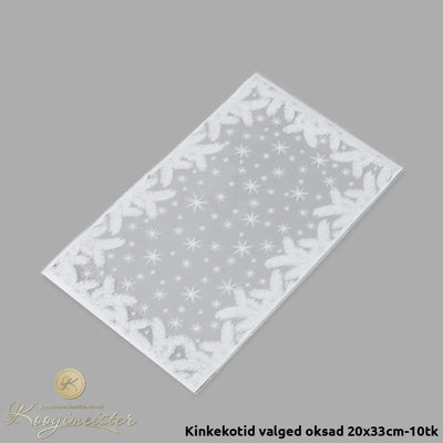 Kinkekotid Valged Oksad 20X33Cm-10Tk