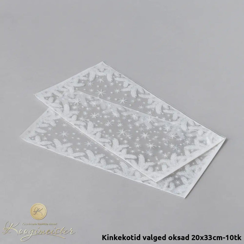 Kinkekotid Valged Oksad 20X33Cm-10Tk