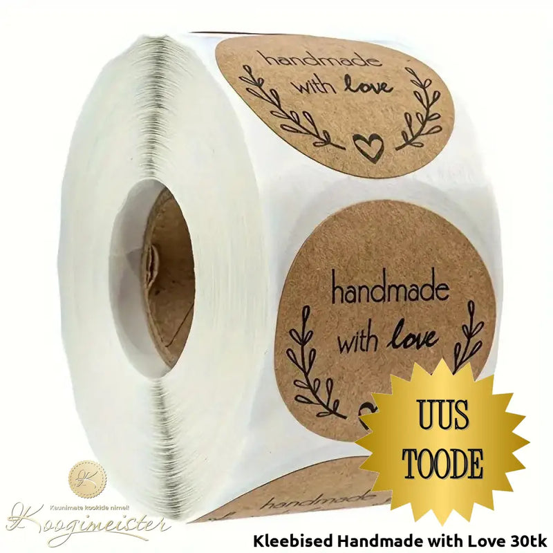 Kleebised Handmade With Love 30Tk Kleebised