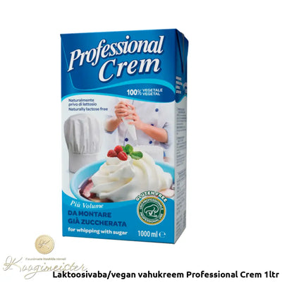 Laktoosivaba/Vegan Vahukreem Professional Crem 1Ltr Toidukaubad