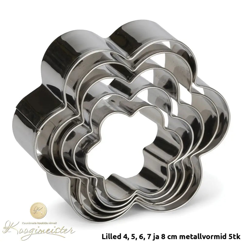 Lilled 4 5 6 7 Ja 8 Cm Metallvormid 5Tk