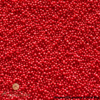 Nonparellid punane 2-3mm 80g toidukaubad