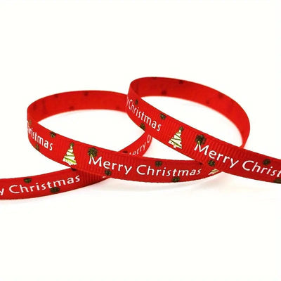 Jõulumustriga Pael 10Mm/4.5M Valik Multicolor / Punane Merry Christmas