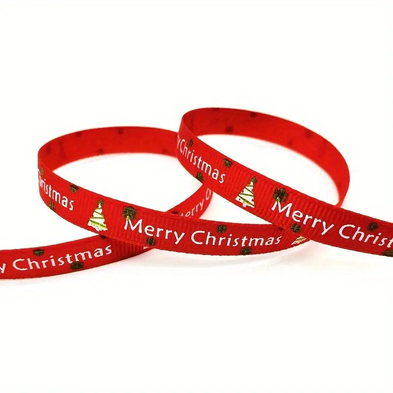 Jõulumustriga Pael 10Mm/4.5M Valik Multicolor / Punane Merry Christmas