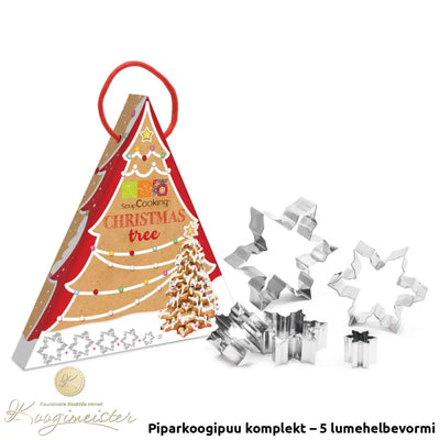 Piparkoogipuu Komplekt – 5 Lumehelbevormi