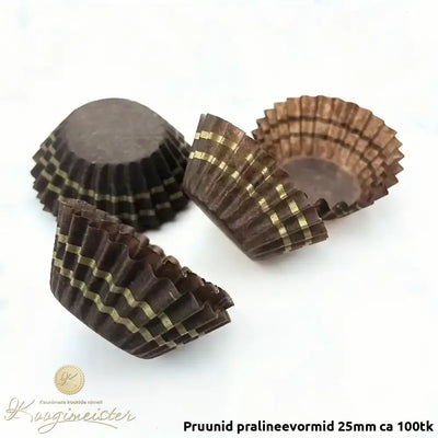 Pruunid pralineevormid 25mm ca 100tk