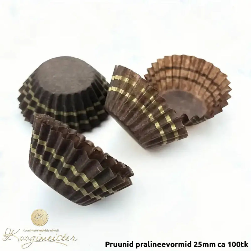 Pruunid pralineevormid 25mm ca 100tk