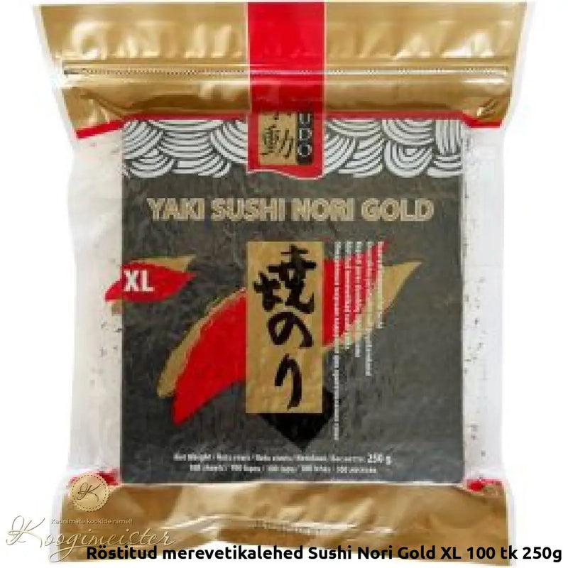 Röstitud Merevetikalehed Sushi Nori Gold Xl 100 Tk 250G Toidukaubad