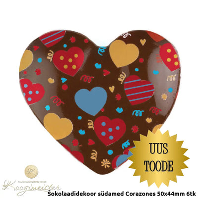 Šokolaadidekoor Südamed Corazones 50X44Mm 6Tk Toidukaubad