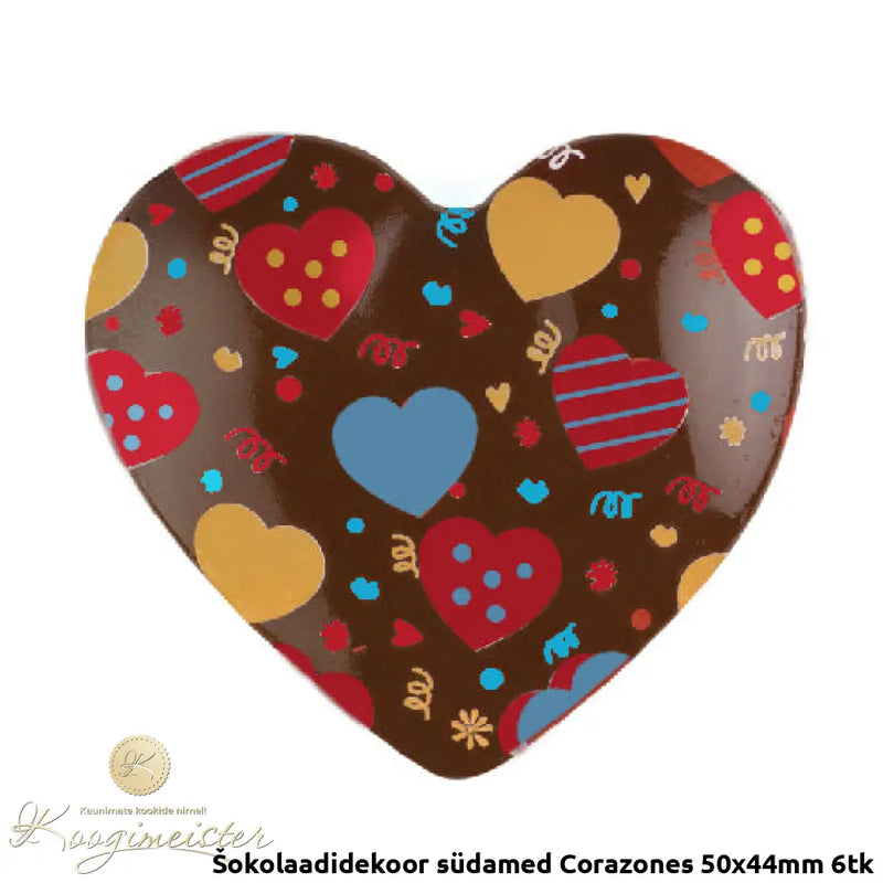 Šokolaadidekoor Südamed Corazones 50X44Mm 6Tk Toidukaubad