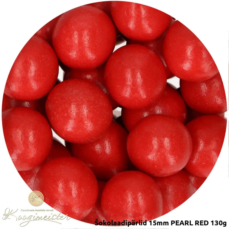 Šokolaadipärlid 15Mm Pearl Red 130G Toidukaubad