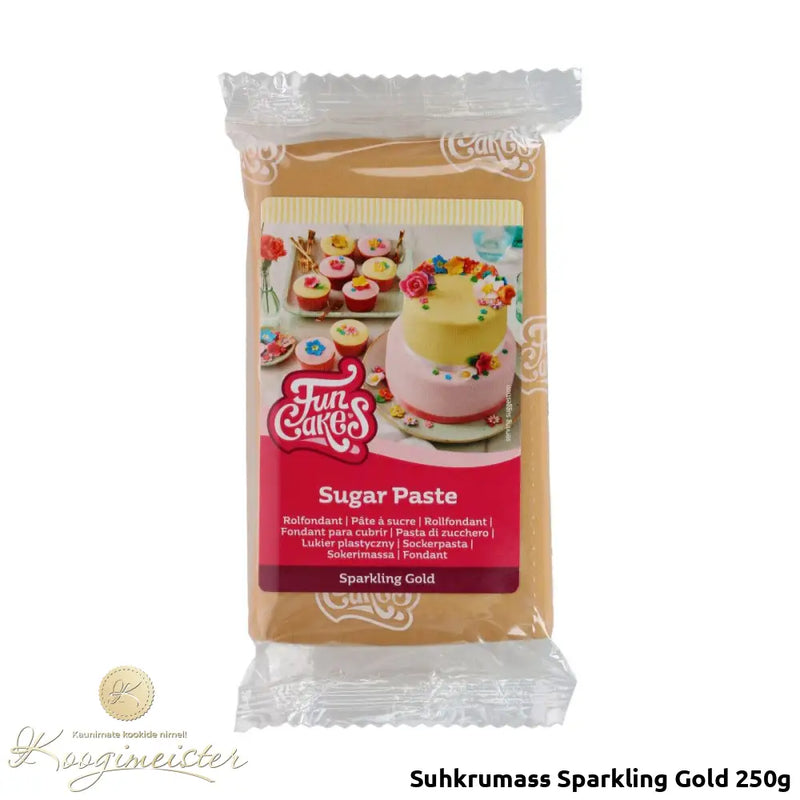 Suhkrumass Sparkling Gold 250G Toidukaubad