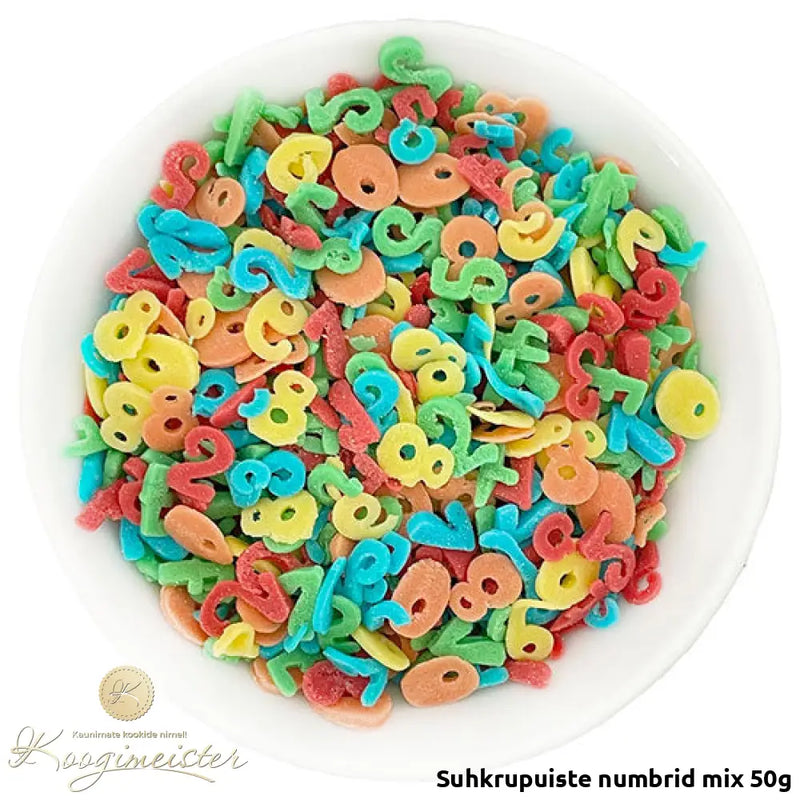 Suhkrupuiste Numbrid Mix 50G Toidukaubad