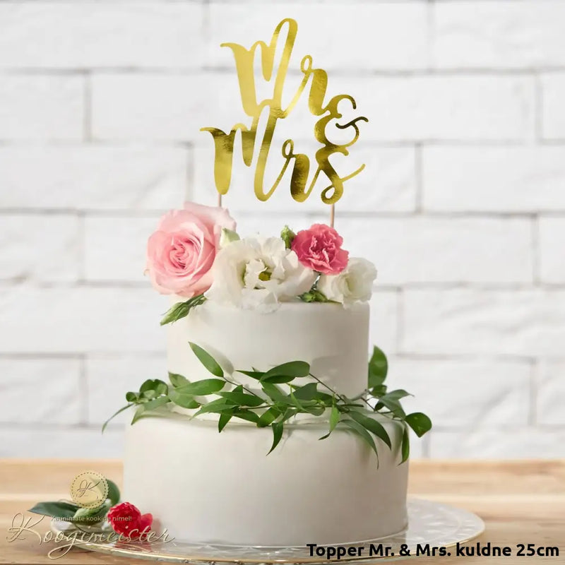 Topper Mr. & Mrs. Kuldne 25Cm