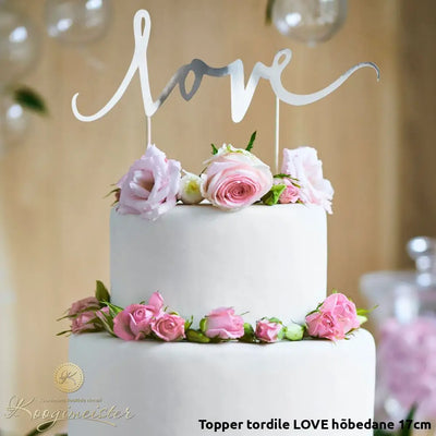 Topper Tordile Love Hõbedane 17Cm