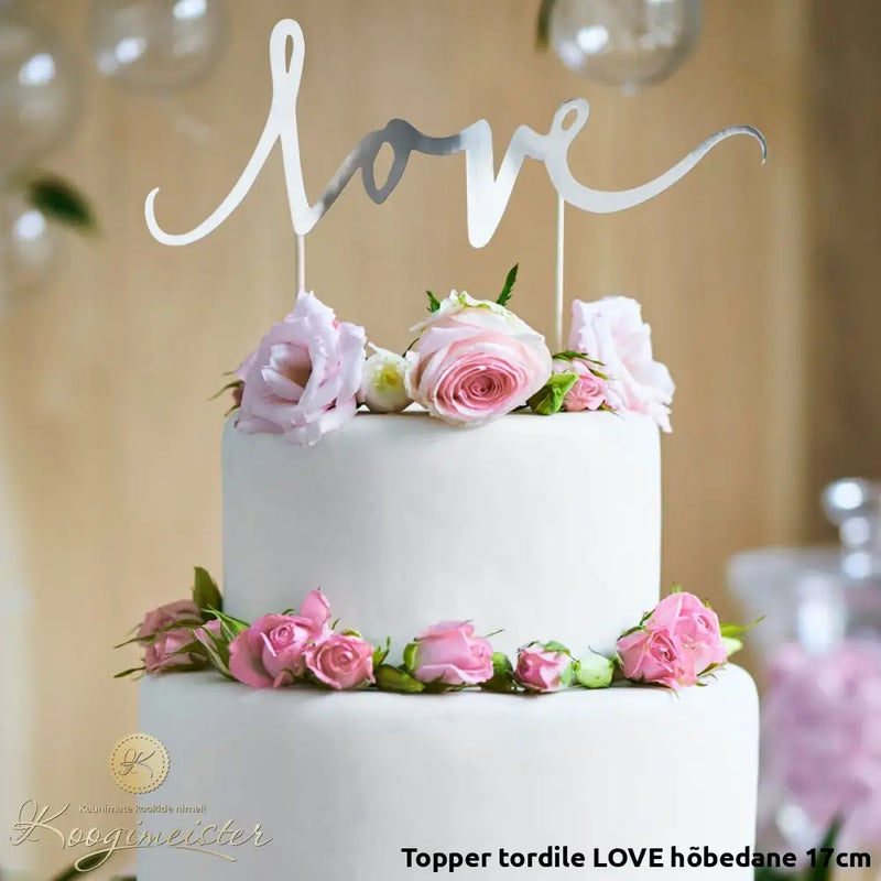 Topper Tordile Love Hõbedane 17Cm