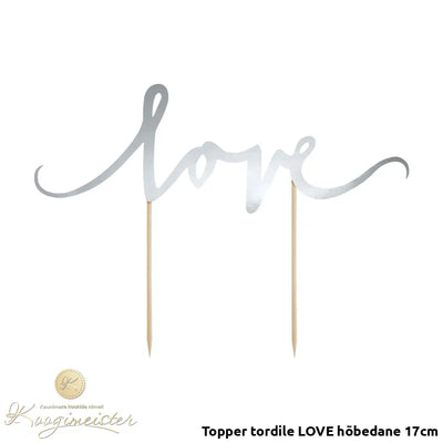 Topper Tordile Love Hõbedane 17Cm