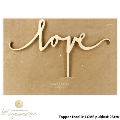 Topper Tordile Love Puidust 23Cm